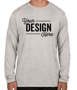 Augusta Tonal Heather Long Sleeve Performance Shirt - Color: Silver