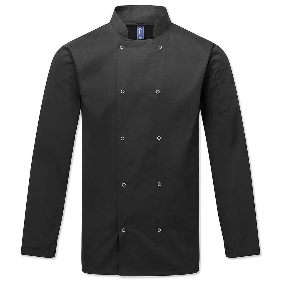 Artisan Collection Ten Studded Front Chef Coat - Printed