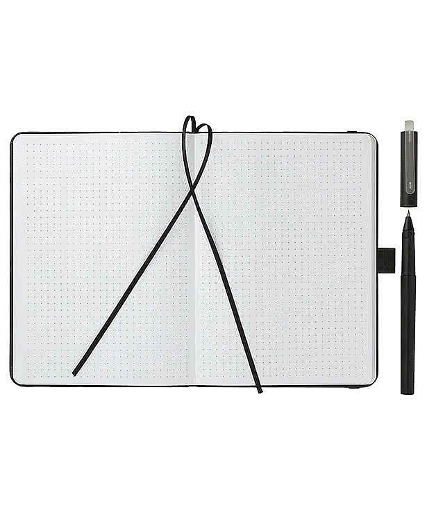 Bulleting Hard Cover Bound Notebook with Pen