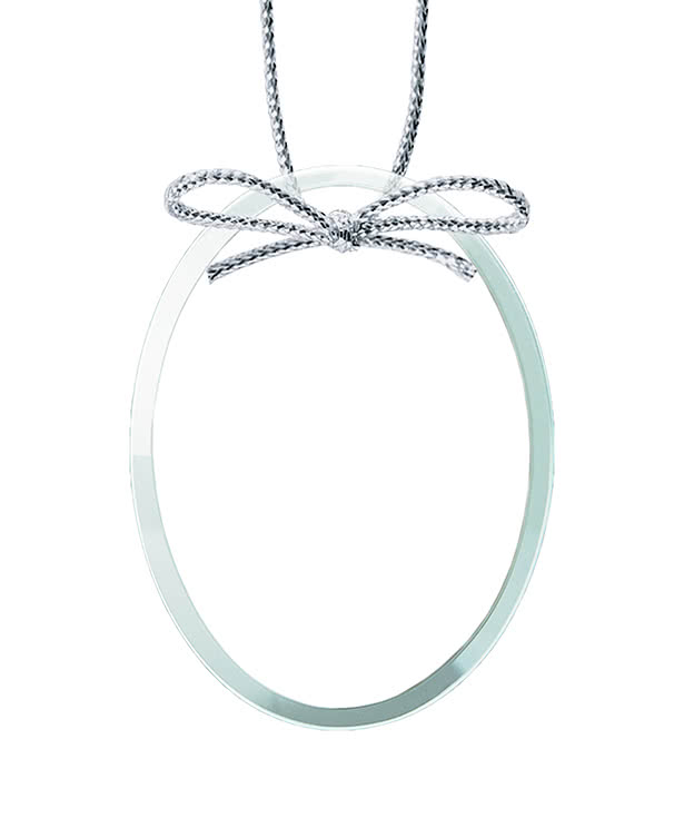 Crystal Oval Ornament