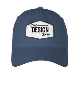 Ahead Largo Washed Twill Baseball Hat with White Hexagon Patch - Color: Blue Ridge