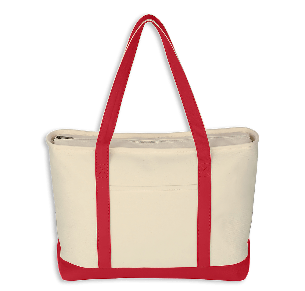 Starboard Large Cotton Canvas Zippered Tote Bag-default