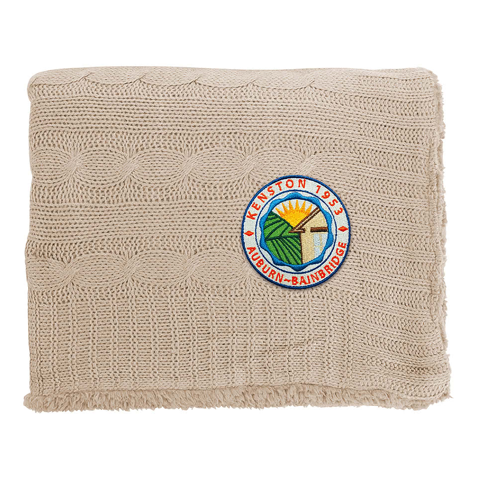 Cable Knit Sherpa Blanket