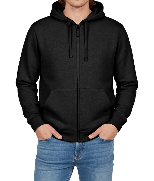 Live & Tell by LAT Midweight Full Zip Hoodie in Black