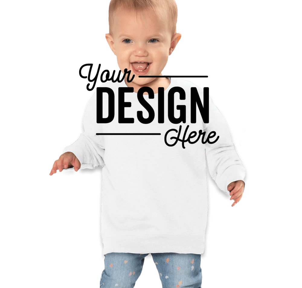 Custom Rabbit Skins Toddler Fleece Crewneck Sweatshirt