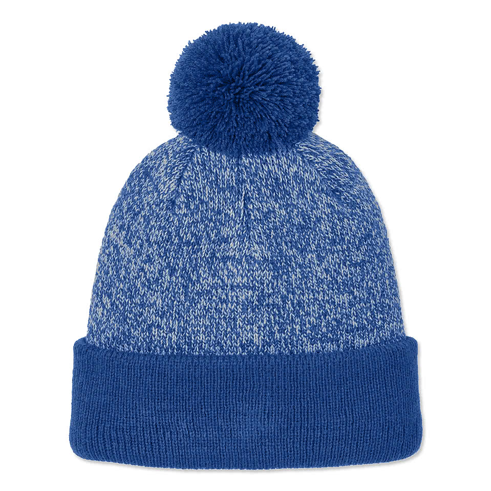 Sport-Tek Halftime Heather Pom Pom Beanie