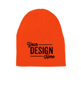 Yupoong Solid Beanie - Color: Blaze Orange