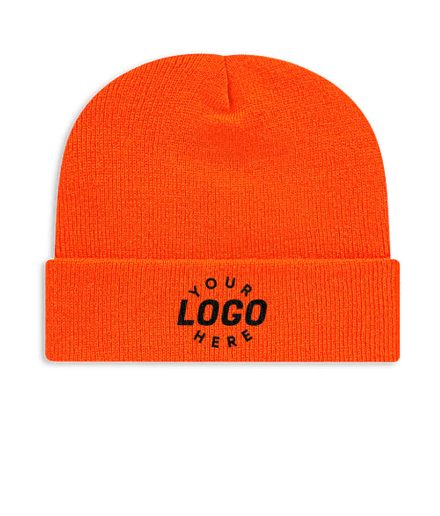 Cap America Tompkin Knit Cuff Beanie in Orange