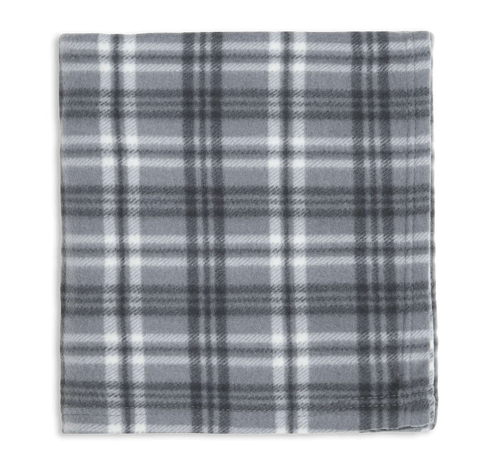 Plaid Fleece Throw Blanket-default