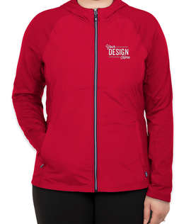 Cutter & Buck Women's Adapt Eco Knit Hybrid Full Zip Jacket - Color: Red