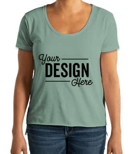 Next Level Women's Festival High-Low T-shirt - Color: Stonewash Green