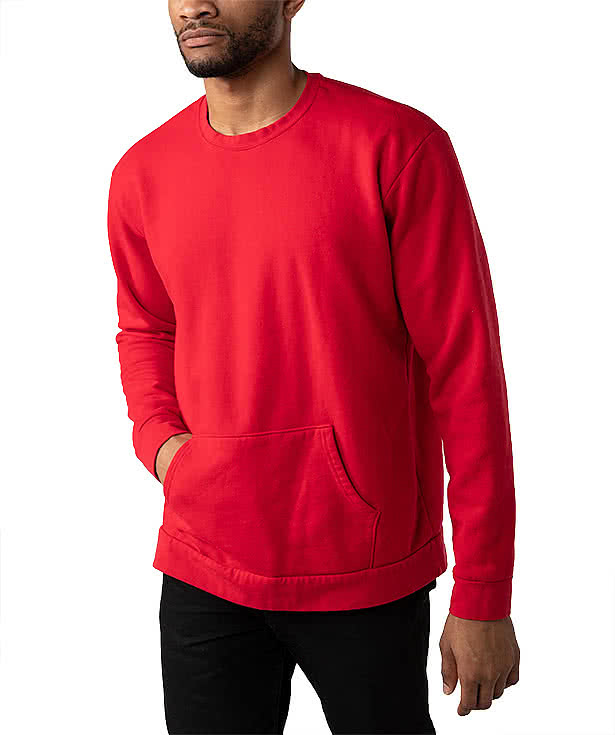 Next level 2025 pocket crewneck sweatshirt