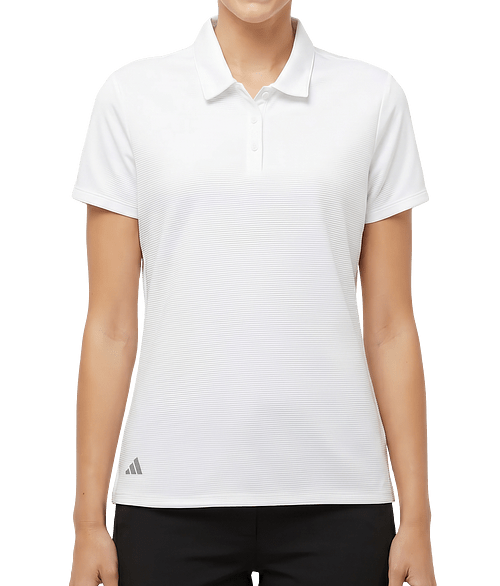 Adidas Women's Recycled Micro Piqué Polo in White