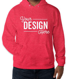 Hanes EcoSmart 50/50 Pullover Hoodie - Color: Heather Red