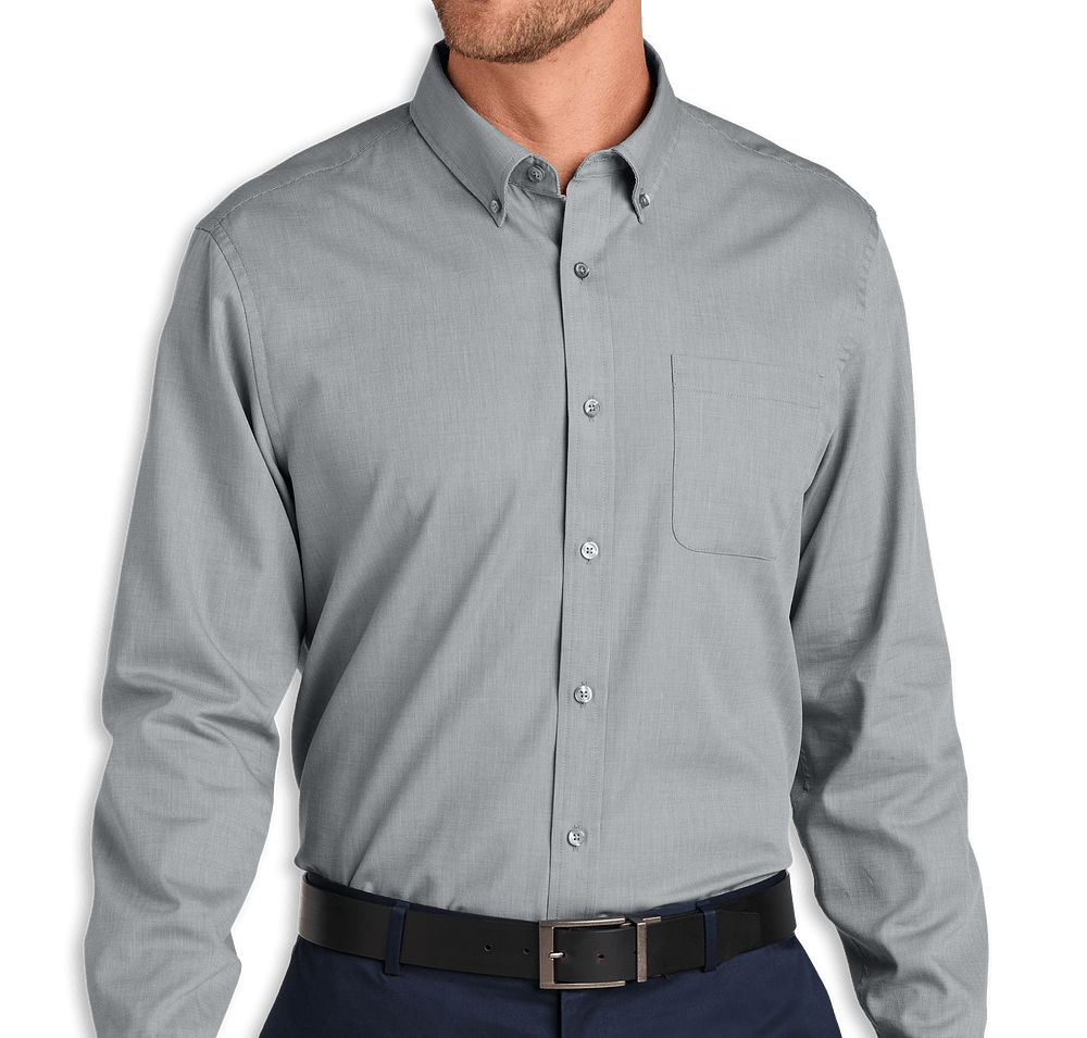 Port Authority Easy Care Long Sleeve Nailhead Dress Shirt-default