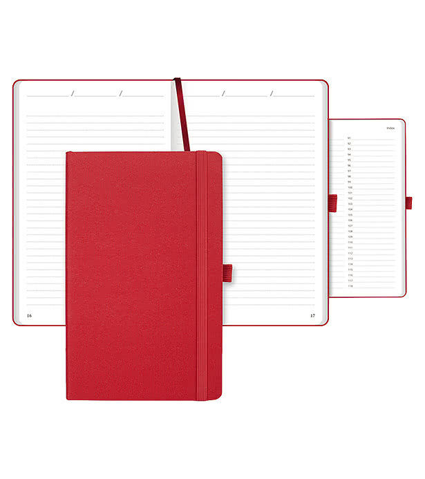 Castelli Debossed Oceano Recycled Medio Lined Hard Cover Notebook