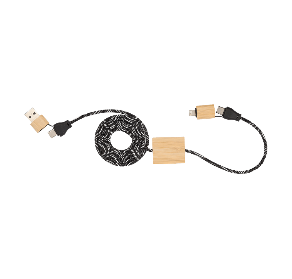 FSC Bamboo 5-in-1 100W Laptop Charging Cable-default