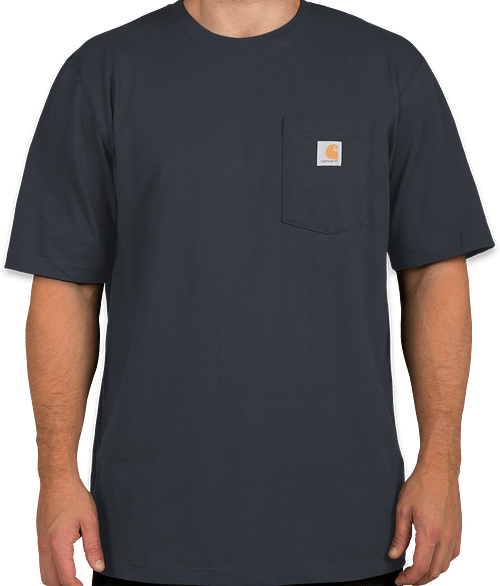 Carhartt Workwear Crewneck Pocket T-shirt - Embroidered in Navy