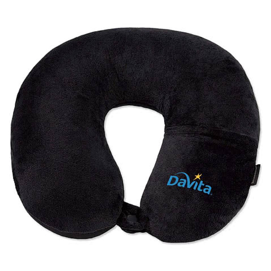 Full Color Brookstone Comfort Classic Microbead Neck Pillow in Black