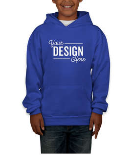 Hanes Youth EcoSmart 50/50 Pullover Hoodie - Color: Deep Royal