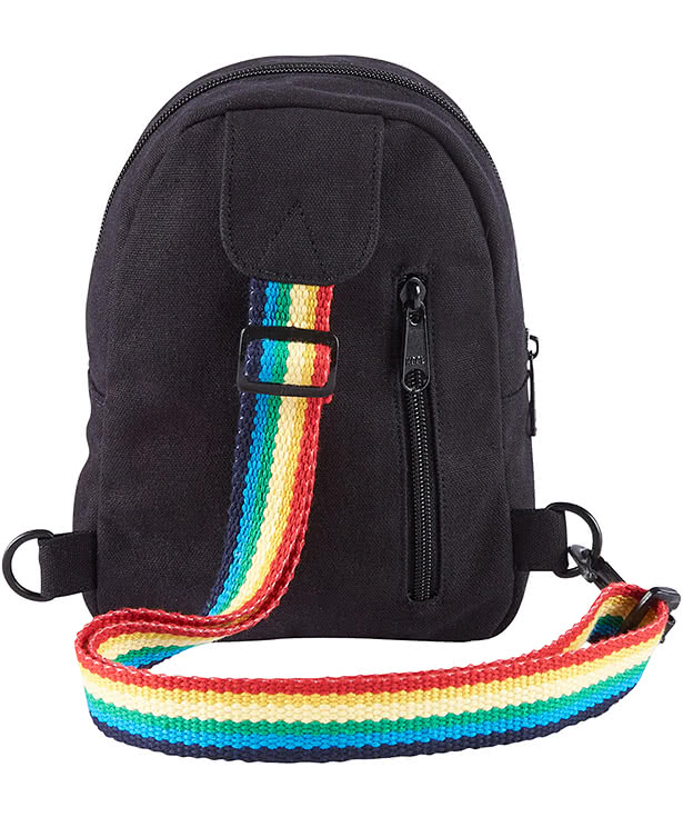 Rainbow Recycled Cotton Crossbody Bag