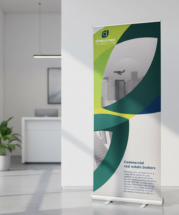 Full Color 36" x 82" Retractable Banner Kit