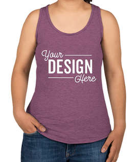Anvil Women's Tri-Blend Racerback Tank - Color: Heather Aubergine