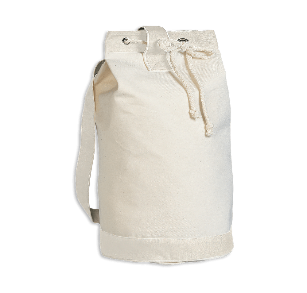 Full Color Schooner Cotton Canvas Drawstring Tote Bag-default