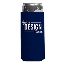 Foldable Slim Can Cooler - Color: Navy