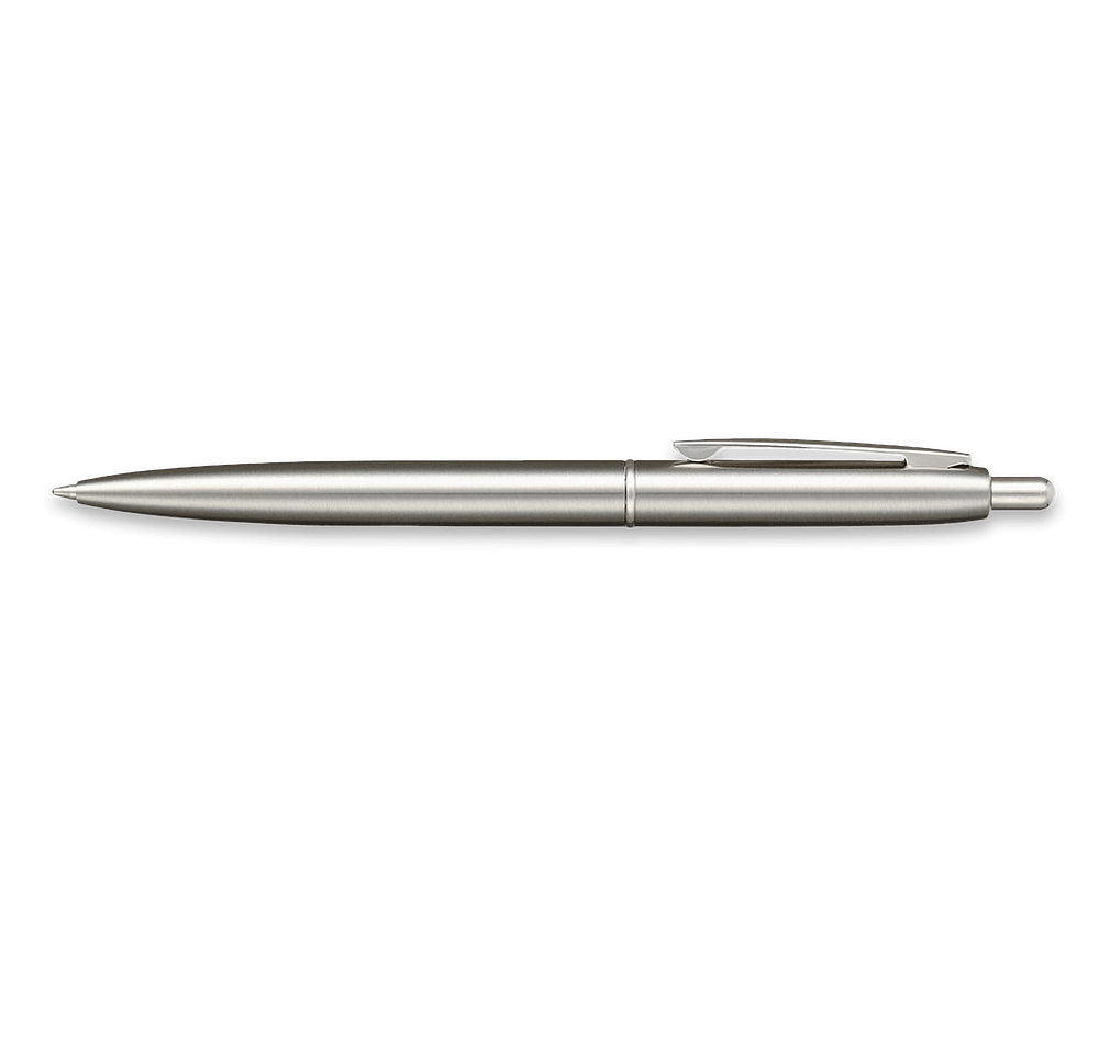 Laser Engraved Recycled Stainless Steel Ballpoint Pen (black ink)-default