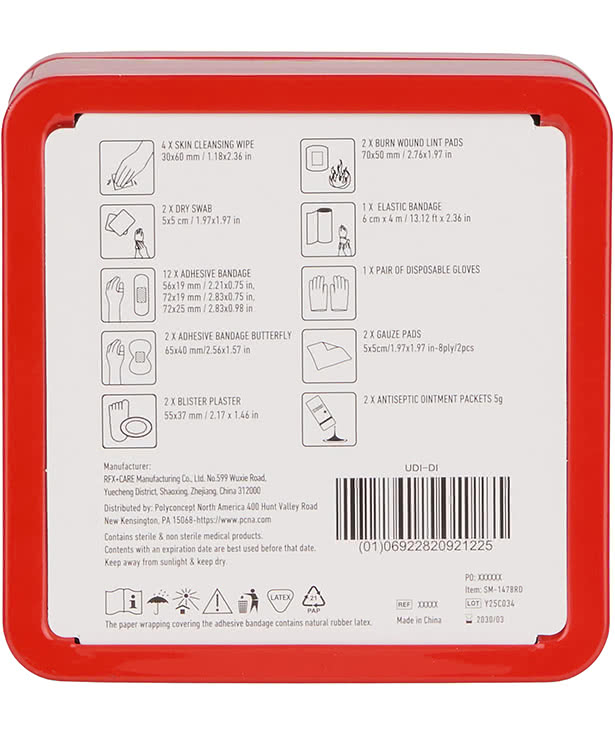 30-Piece First Aid Kit with Tin Case