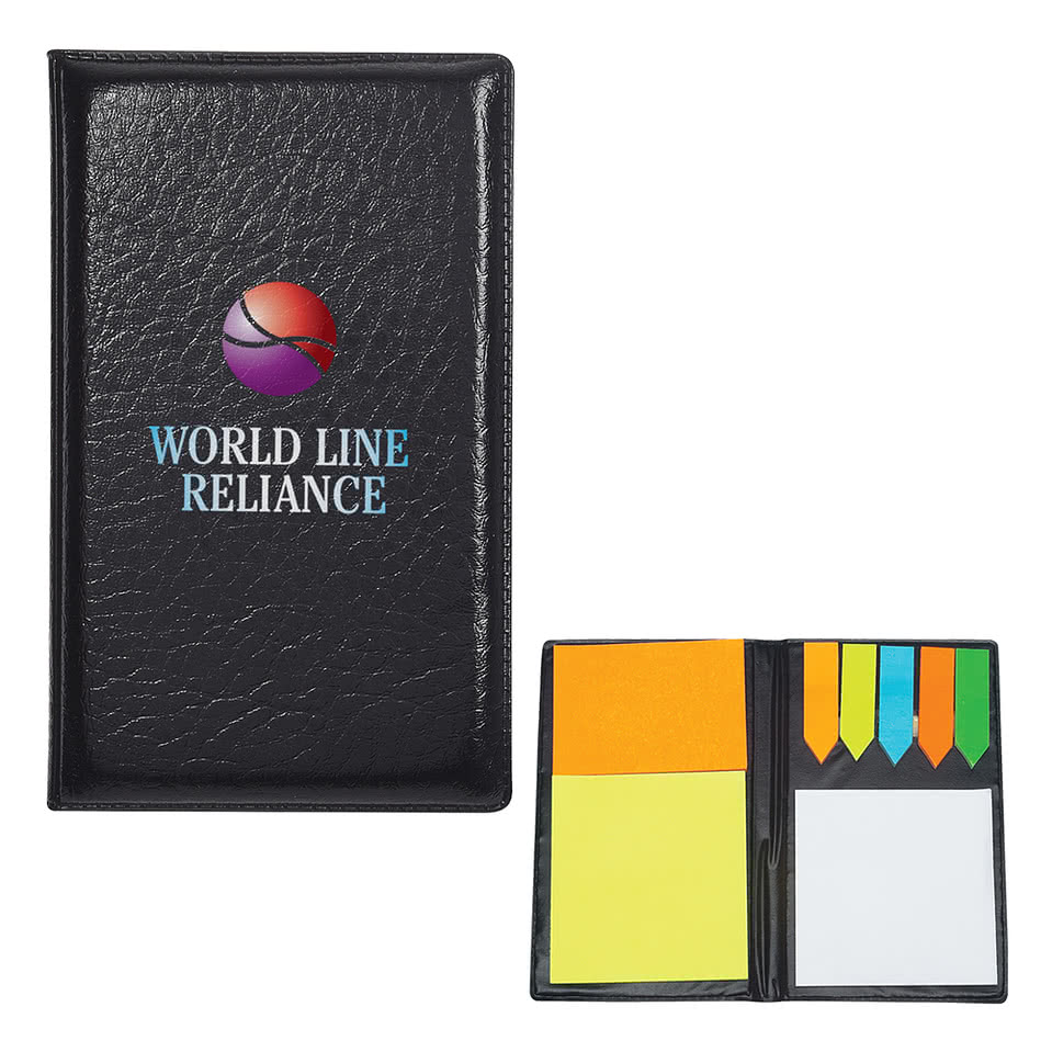 Sticky Notes and Flags with Leather Look Cover