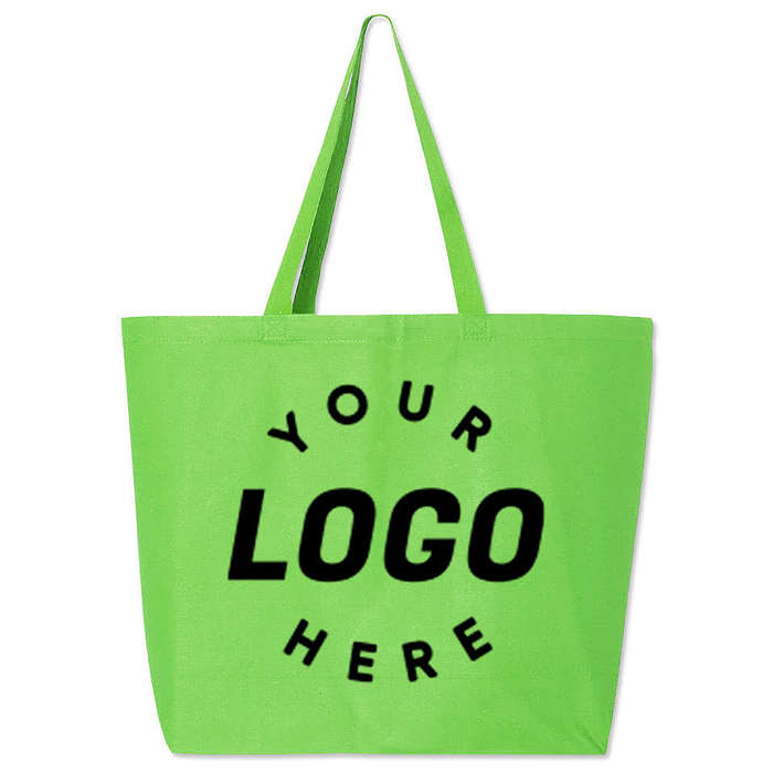 Jumbo Gusseted Cotton Canvas Tote Bag