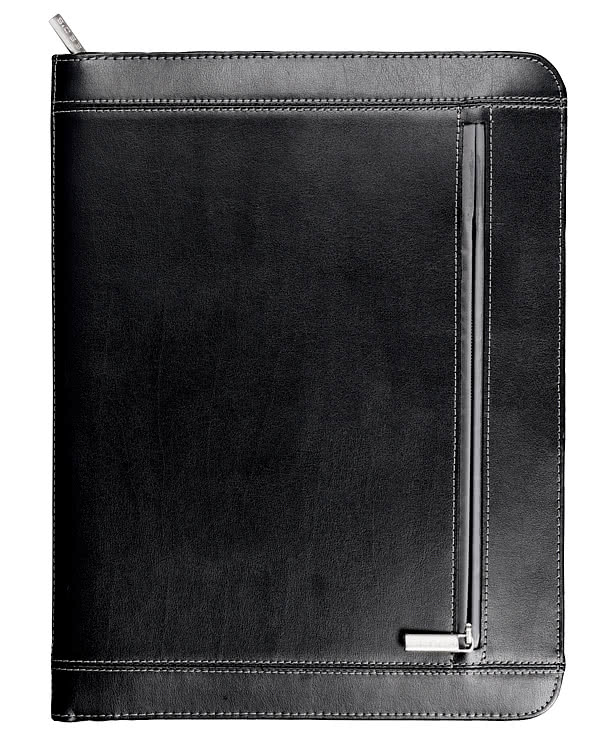 Debossed Metropolitan Zippered Padfolio