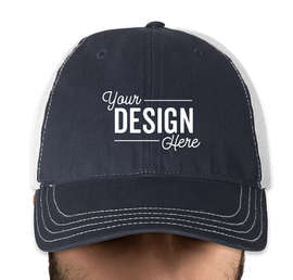 Canada - Richardson Garment Washed Trucker Hat - Color: Navy / White