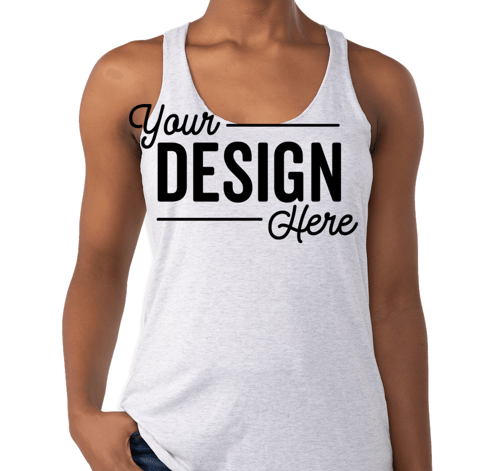 【Anyone more】Bank Printed Sleeveless Setup Custom Next Level Women's Tri-Blend Racerback Tank - Design
