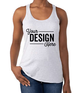 Next Level Women's Tri-Blend Racerback Tank - Color: Heather White