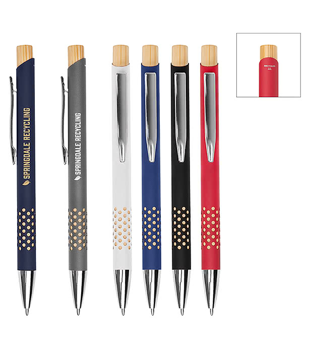 Asher Recycled Aluminum Ballpoint Pen (black ink)