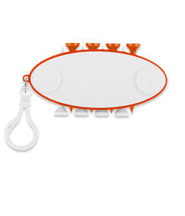 Golf Tee and Marker Tool Set Keychain - Color: Orange