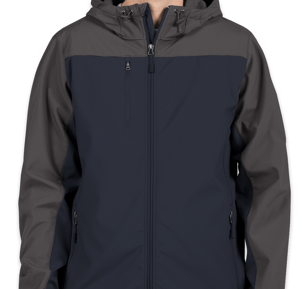 Port Authority Contrast Hooded Soft Shell Jacket-default