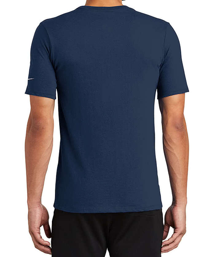 Nike Shirt Womens XL Blue Athletic Cut The Nike Tee Short Sleeve Center  Logo Gym