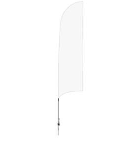 Full Color 13’ Streamline Razor Flag with Spike - Color: White