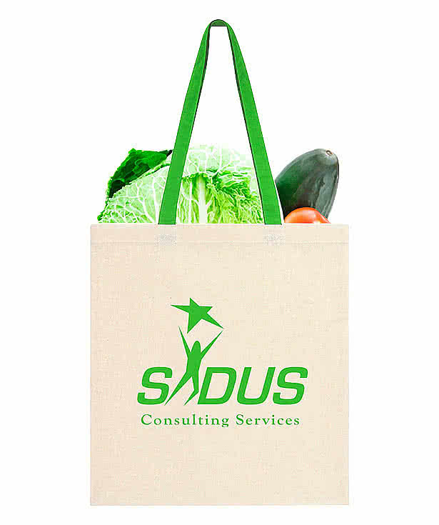 Full Color Penny Wise Medium Cotton Canvas Tote Bag