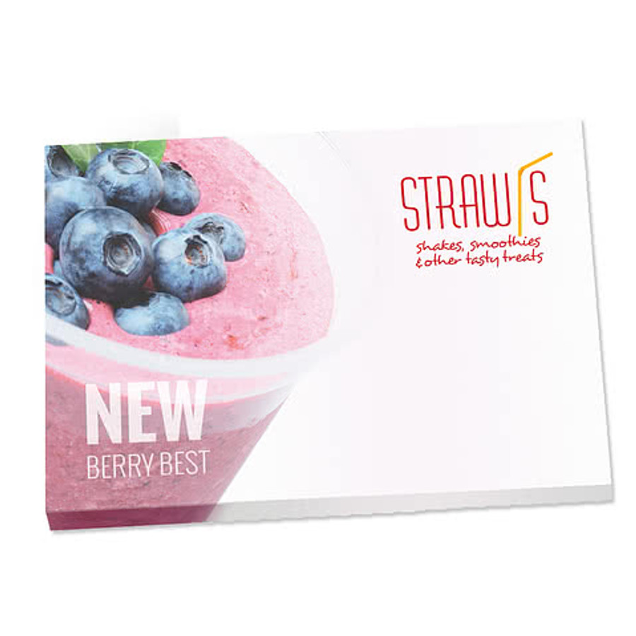 Full Color Souvenir Sticky Note - 4" x 3" - 50 sheets/pad (Case of 250) in White