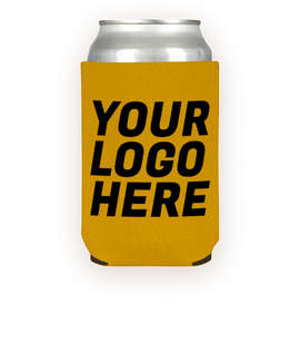 Foldable Neoprene Can Cooler - Color: Mustard