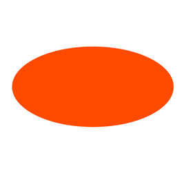Full Color 1 in. x 2 in. Oval Roll Labels (500 per roll) - Color: Orange