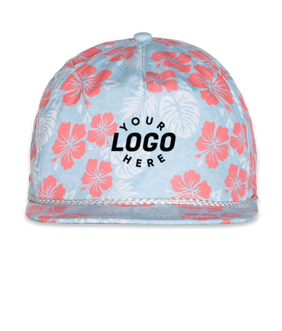 Imperial Aloha Rope Baseball Hat - Printed in Hawaiin Sky