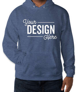 Hanes EcoSmart 50/50 Pullover Hoodie - Color: Heather Navy