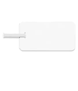 Full Color Plastic Luggage Tag - Color: White