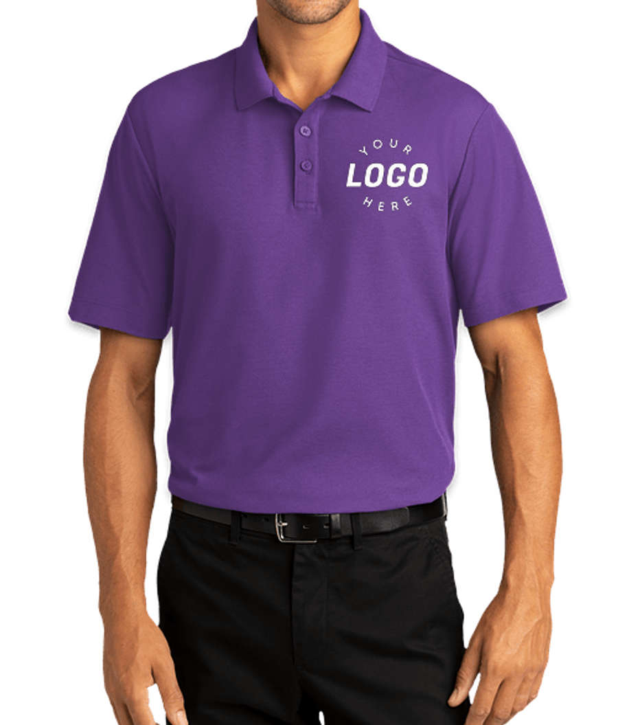 Port Authority SuperPro React Polo - Printed in Purple